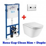 Инсталляция Roca Pro 89009000K + унитаз Roca Gap Rimless A34H47C000  (Soft Close)   